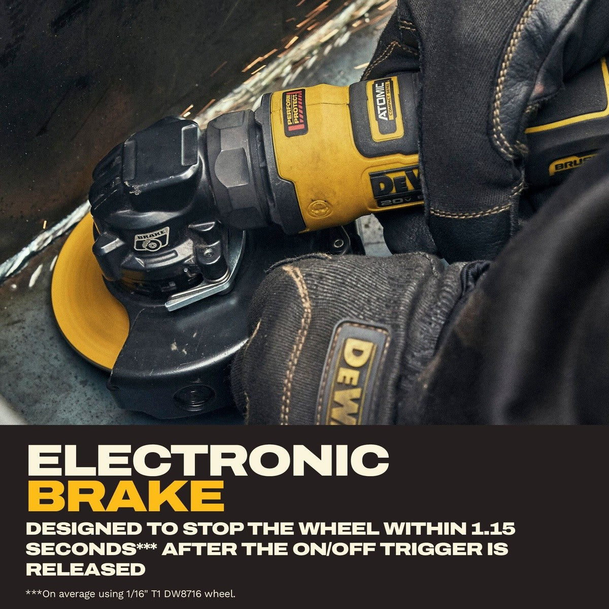 DeWalt DCG400S2 ATOMIC 20V MAX* 4 in. Angle Grinder Kit with XR POWERSTACK