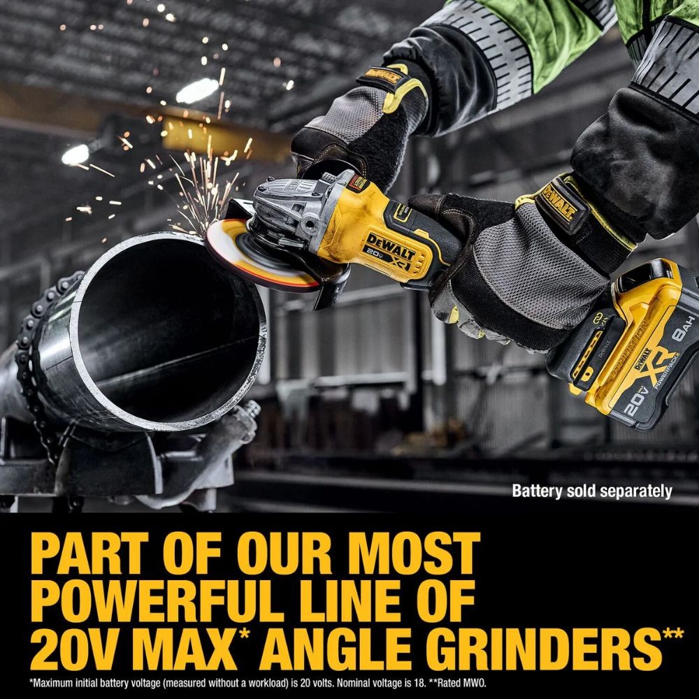 DeWalt DCG410B 20V Max* XR Brushless Cordless 4-1/2 - 5" Angle Grinder (Tool Only)