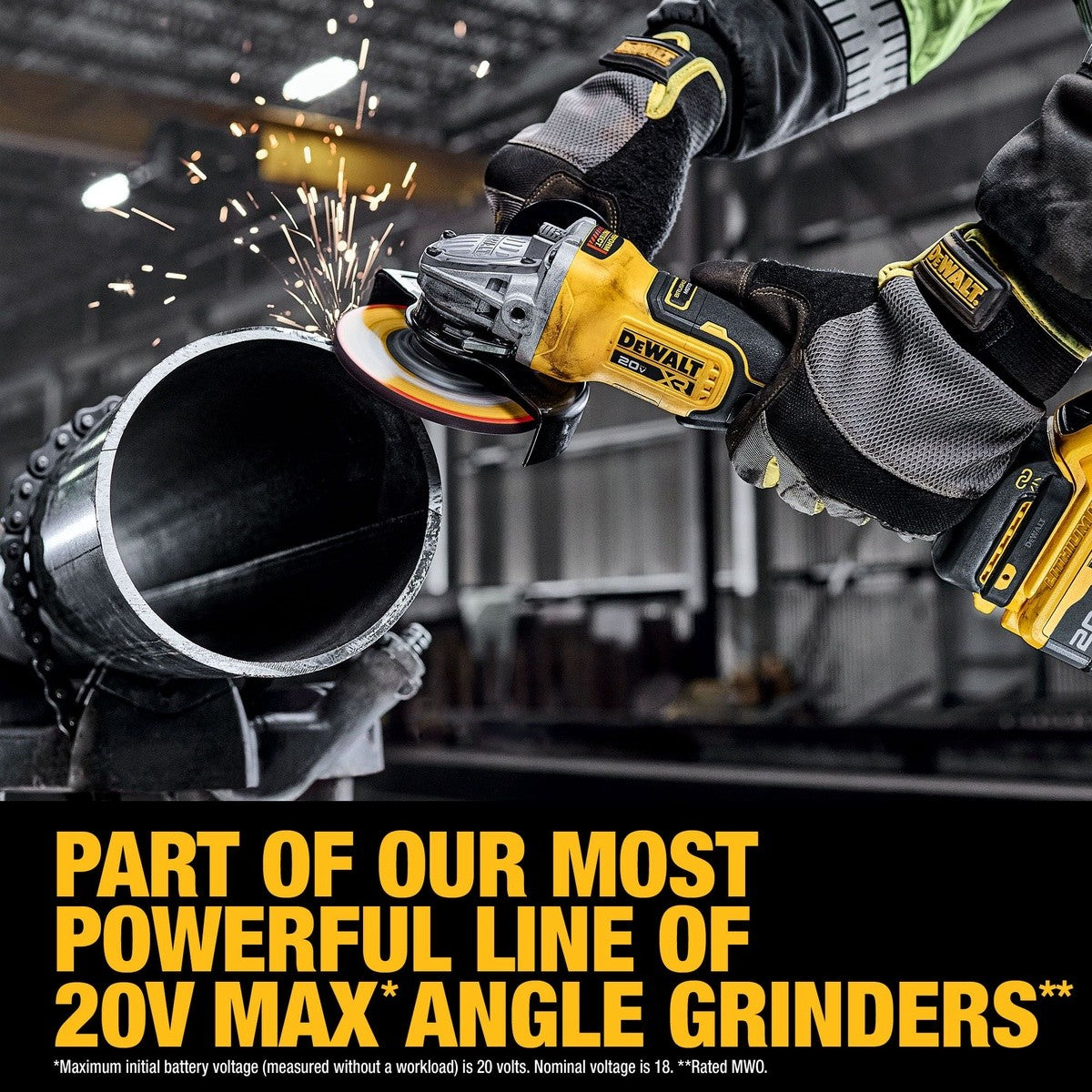 DeWalt DCG410WW1 20V Max* XR Brushless Cordless 4-1/2" - 5"  Angle Grinder Kit with XR POWERPACK
