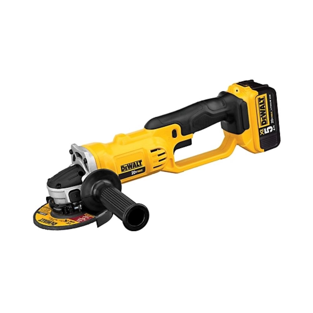 DeWalt DCG412P1 20V Max Lithium Ion Cordless 4.5" - 5" Grinder Tool Kit - (1) 20V 5.0Ah Battery, and (1) Charger