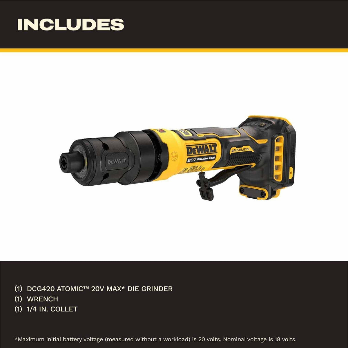 DeWalt DCG420B 20V MAX* ATOMIC Die Grinder (Tool Only)