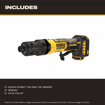 DeWalt DCG420B 20V MAX* ATOMIC Die Grinder (Tool Only)