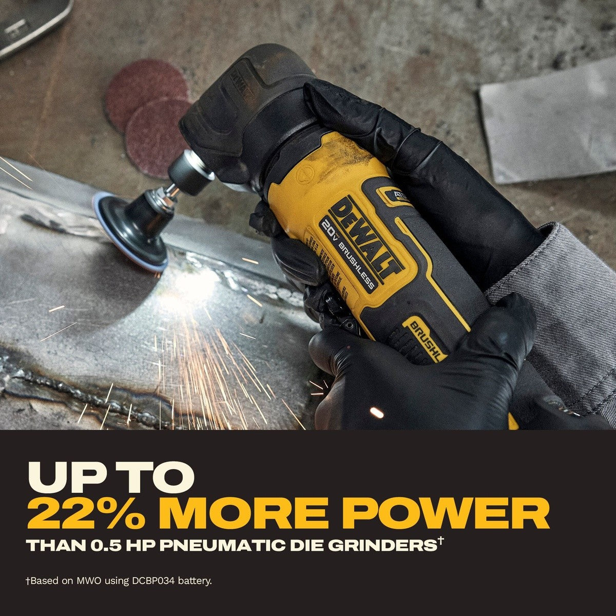 DeWalt DCG422E2 20V MAX* ATOMIC Right Angle Die Grinder Kit with XR POWERSTACK