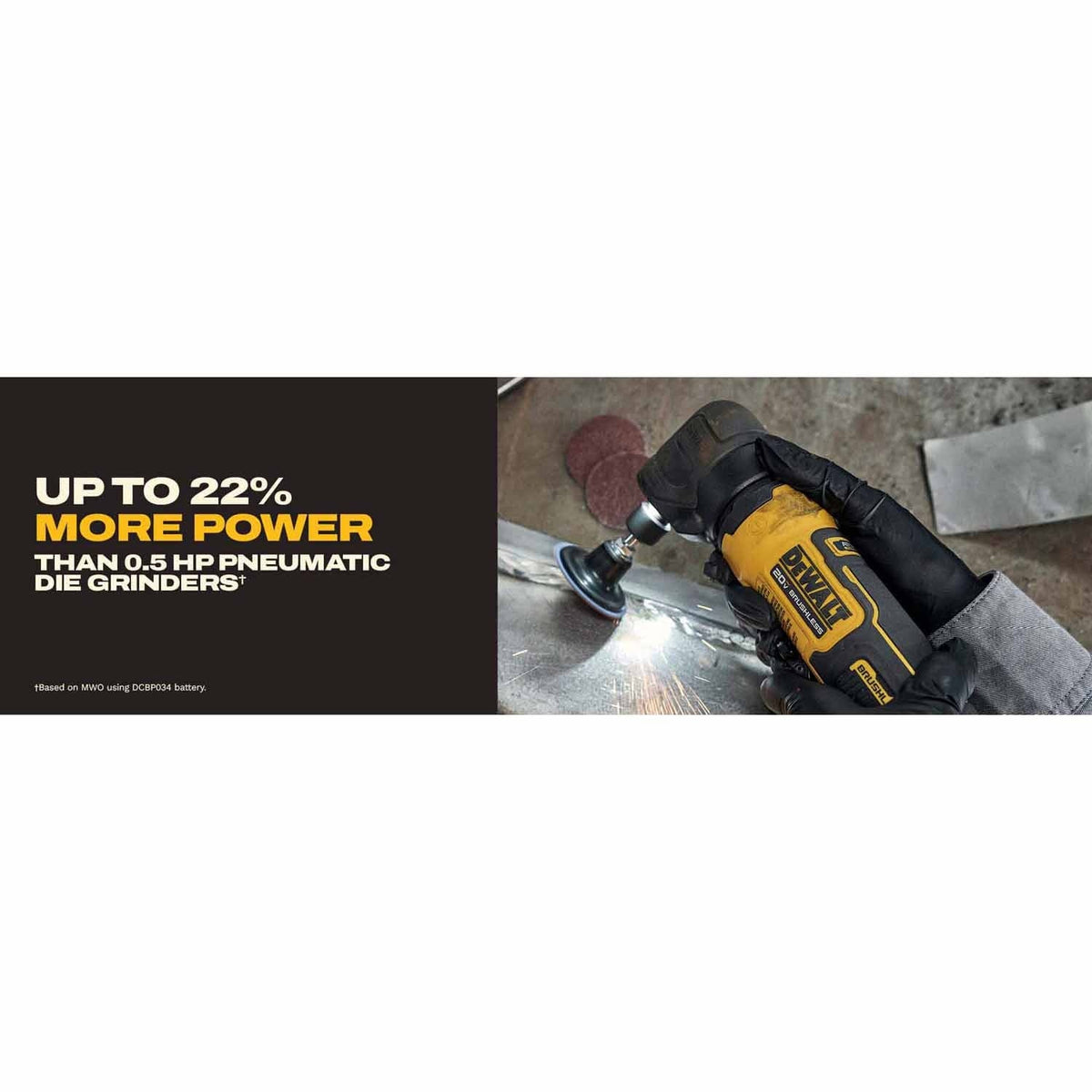 DeWalt DCG422E2 20V MAX* ATOMIC Right Angle Die Grinder Kit with XR POWERSTACK