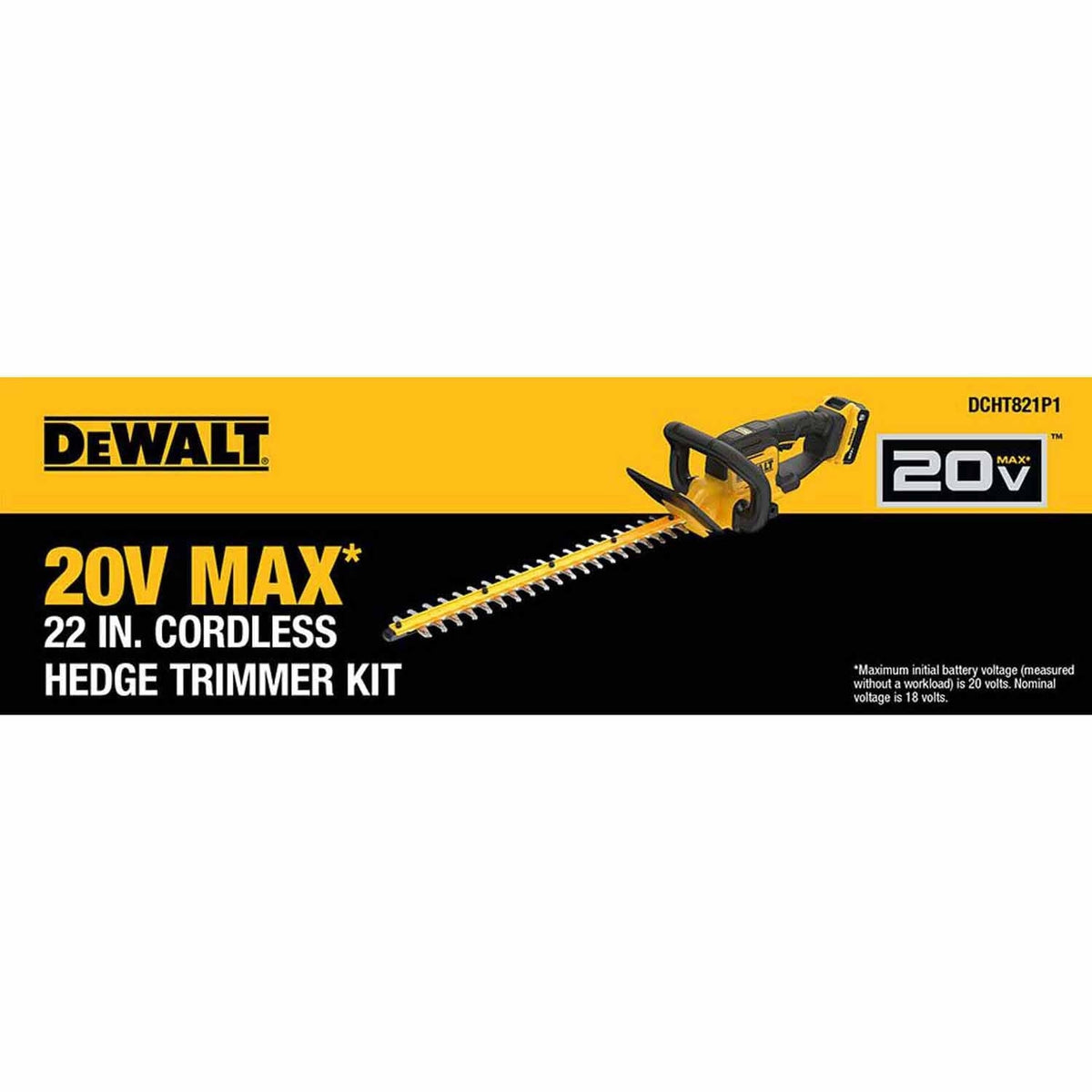 DeWalt DCHT821P1 DEWALT 20V MAX 22" Hedge Trimmer Kit