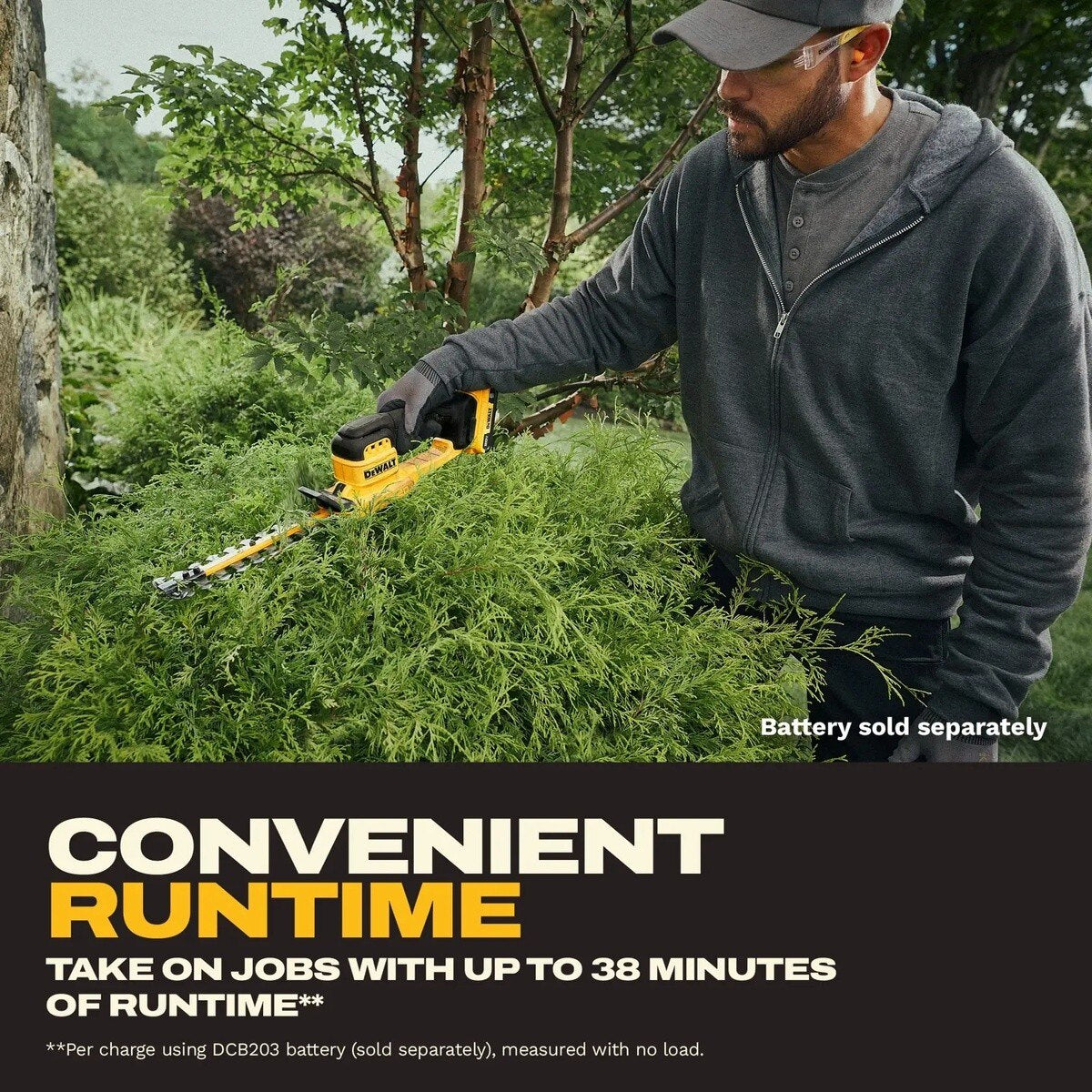 DeWalt DCHT823B 20V MAX 8" Compact Hedge Trimmer with 1/2" Cut Capacity Tool Only