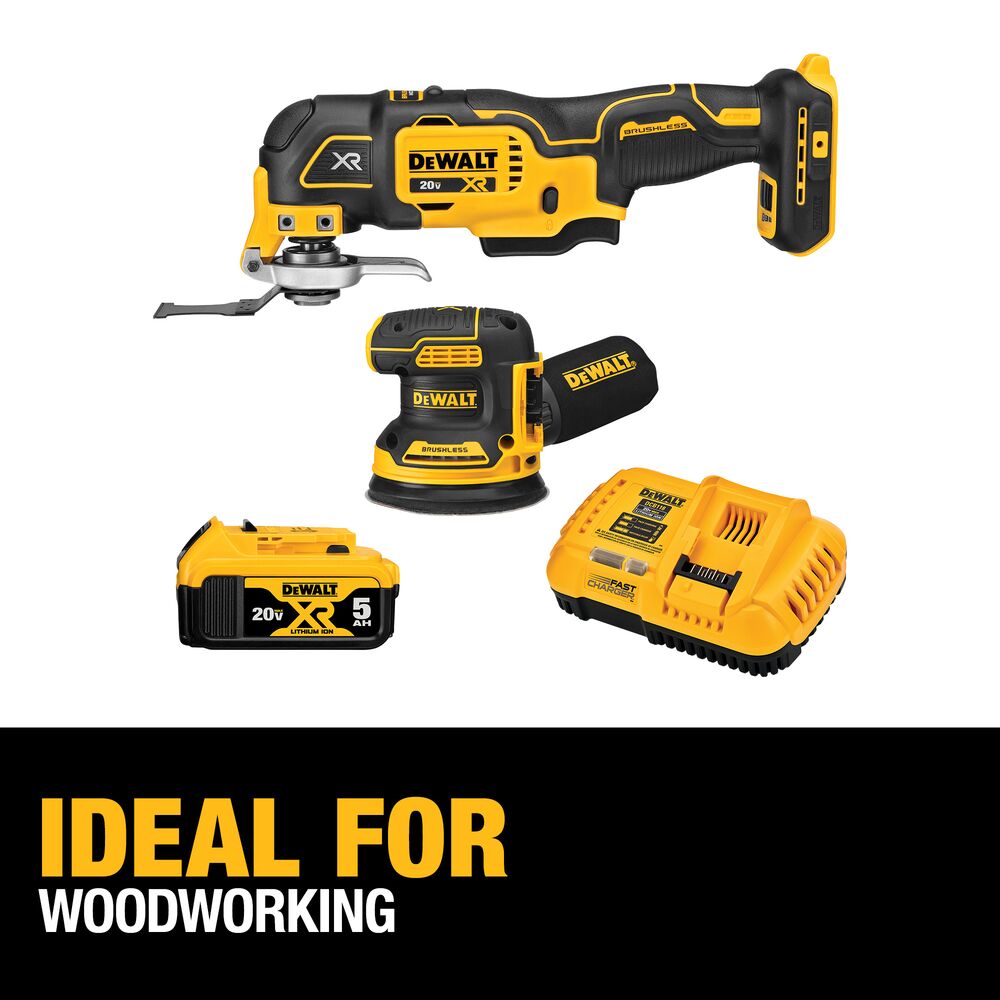 DeWalt DCK202P1 20V MAX XR Sander & Multi-Tool, Woodworking Kit, 2-Tool