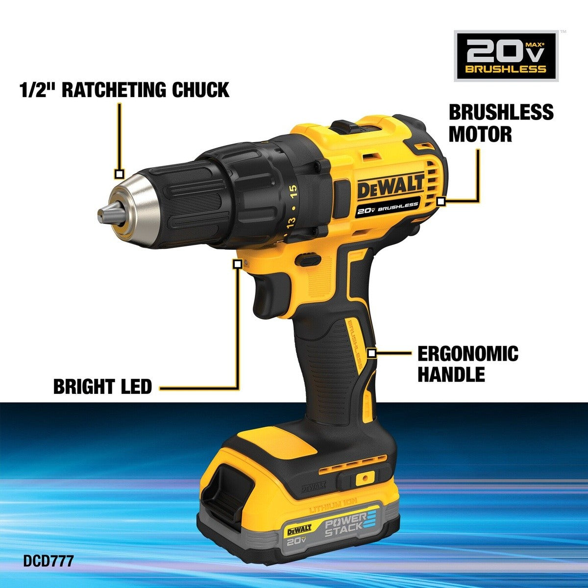 DeWalt DCK239E2 20V MAX Brushless Cordless Circular Saw & Drill Combo Kit with POWERSTACK Batteries