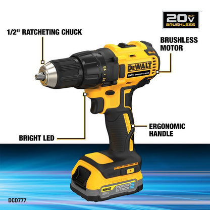 DeWalt DCK239E2 20V MAX Brushless Cordless Circular Saw & Drill Combo Kit with POWERSTACK Batteries