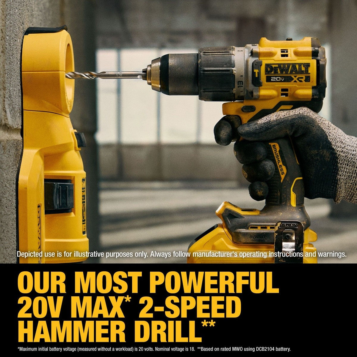 DeWalt DCK251E1QQ1 20V MAX Brushless 2-Tool Combo Kit with XR Batteries