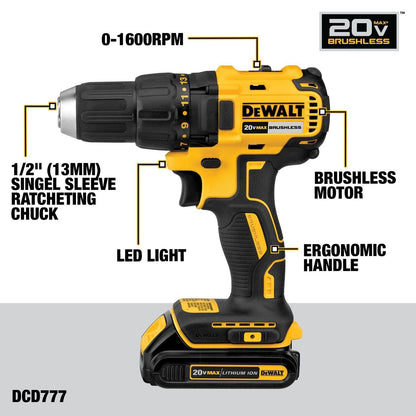 DeWalt DCK540D1 20V MAX 5-Tool Cordless Combo Kit with Battery and Charger (2Ah Battery)