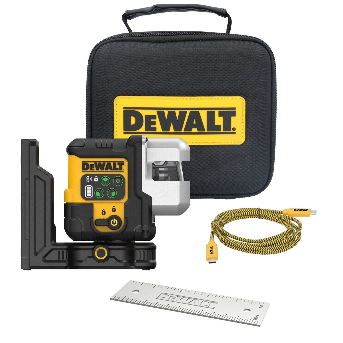 DeWalt  DCLE14301GB USB Rechargeable Green 3X180Line Laser Base Kit