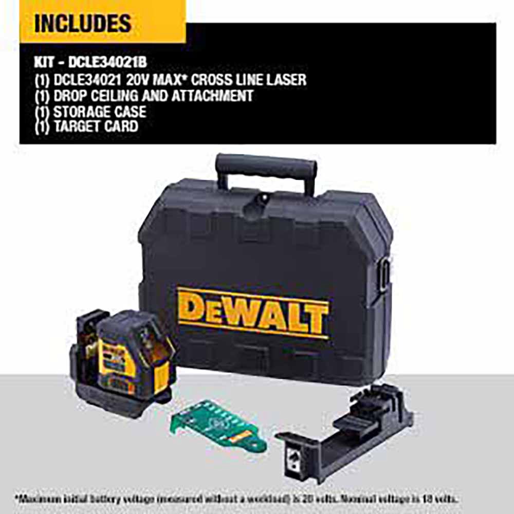 DeWalt DCLE34021B Atomic 20V Max Green Cross Line Laser Bare