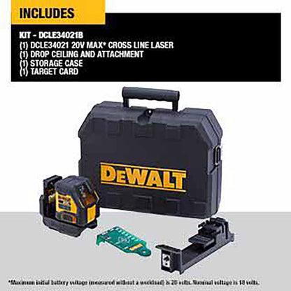 DeWalt DCLE34021B Atomic 20V Max Green Cross Line Laser Bare