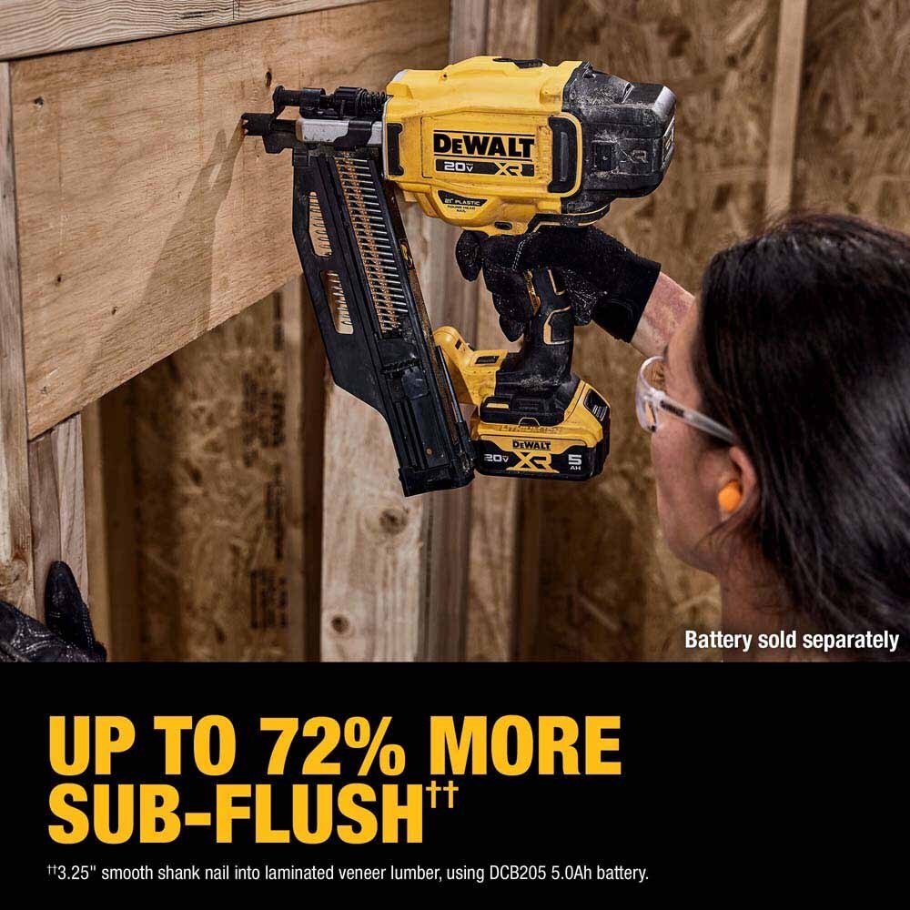 DeWalt DCN920B 20V MAX XR  Brushless Cordless 21 Degree  Plastic Collated Framing Nailer (Tool Only)