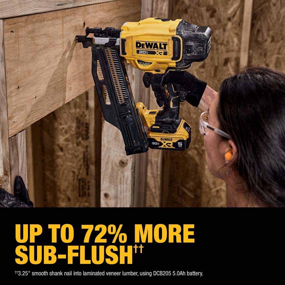DeWalt DCN920P1 20V MAX XR Brushless Cordless 21 Degree Plastic Collated Framing Nailer Kit