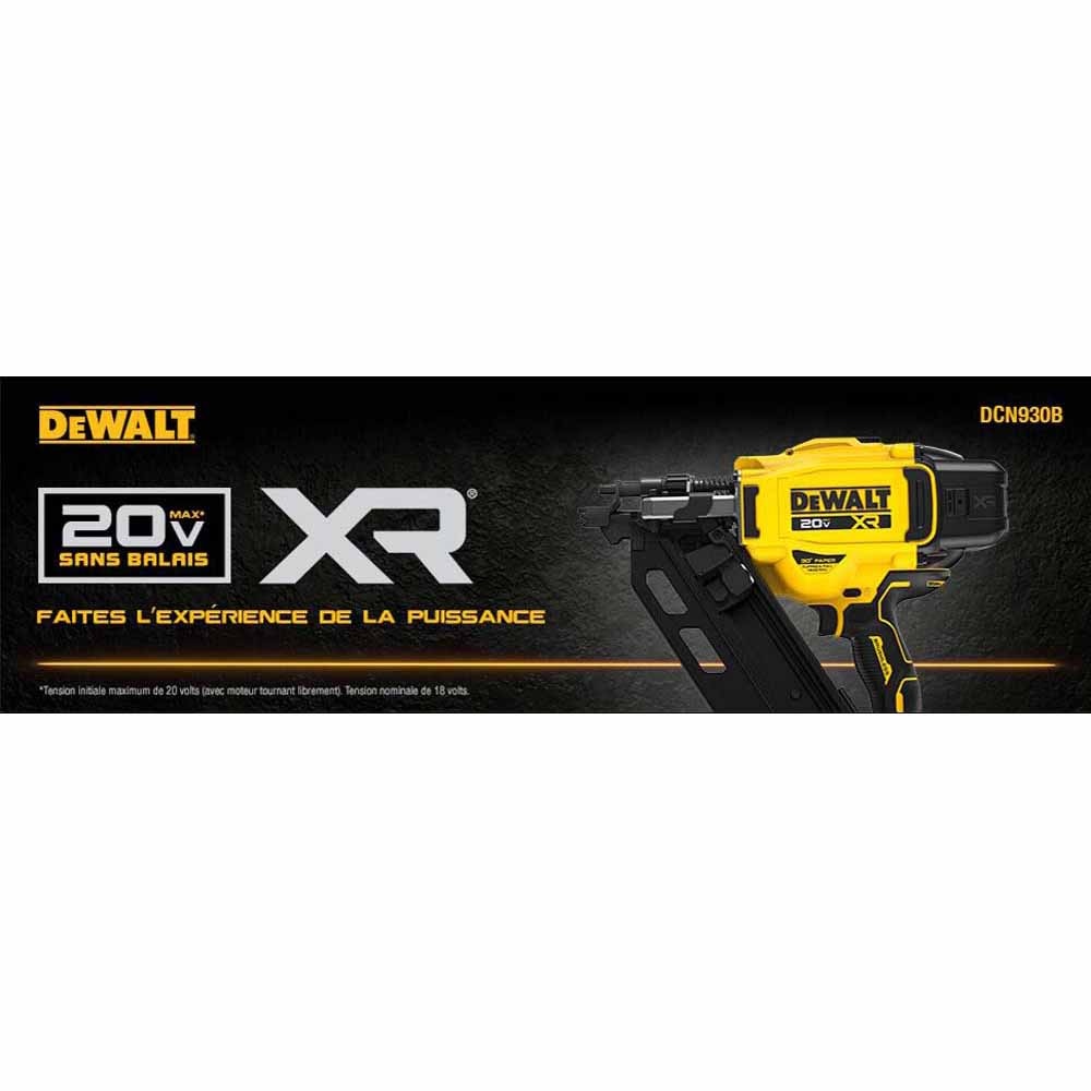 DeWalt DCN930B 20V MAX XR Brushless Cordless 30 Degree Paper Collated Framing Nailer (Tool Only)