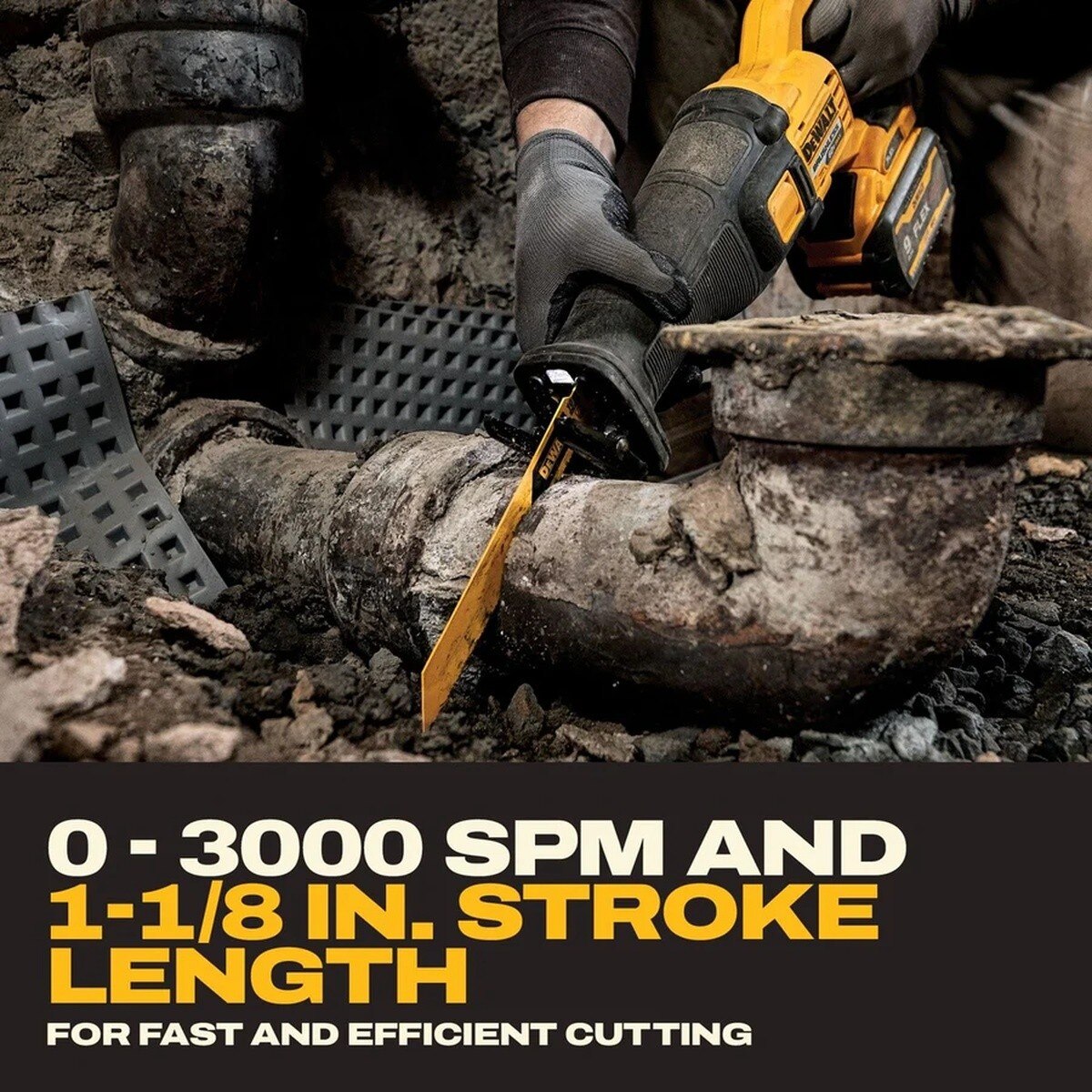 DeWalt DCS301X1 60V MAX Brushless Cordless Reciprocating Saw Kit with 9.0Ah FLEXVOLT Battery and Charger (1 Kit)