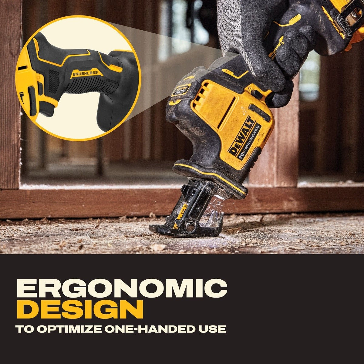 DeWalt DCS369E1 Atomic 20V Max One Handed Reciprocating Saw with Powerstack Battery