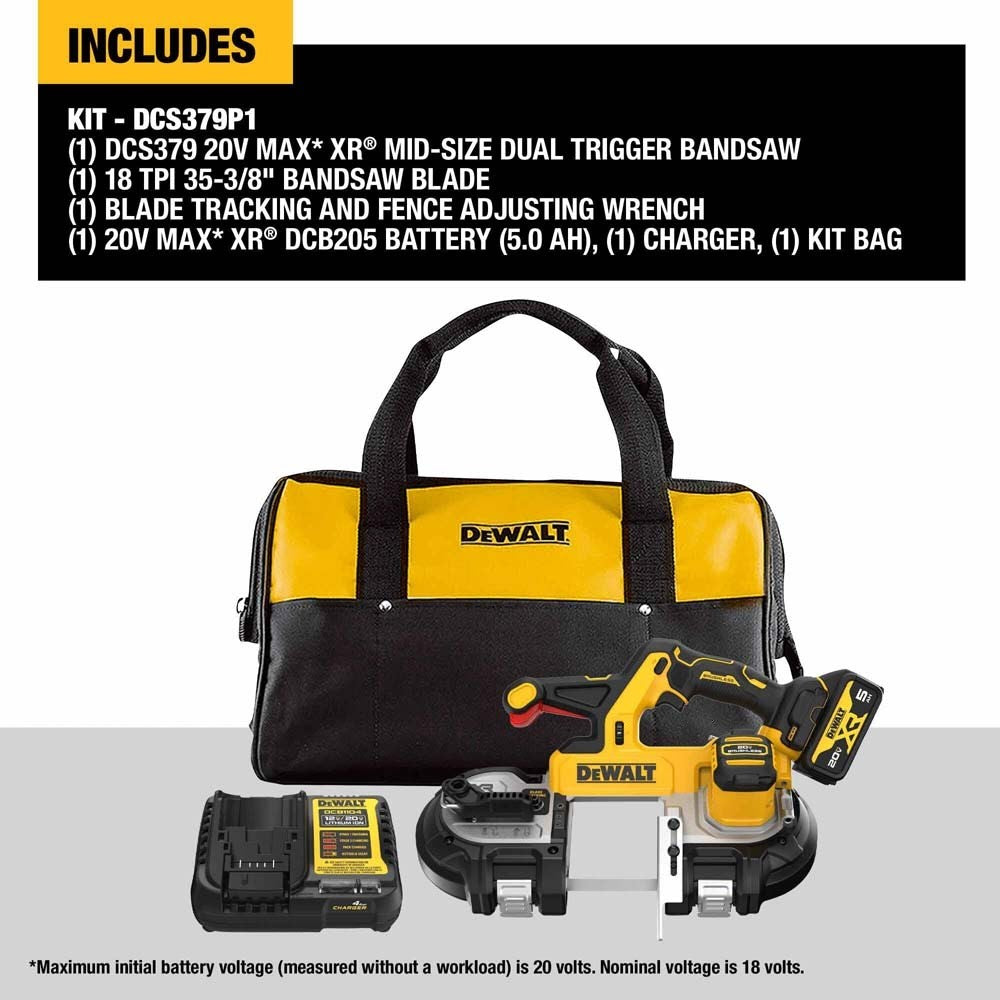 DeWalt DCS379P1 20V 3-1/4" Dual Switch Band Saw