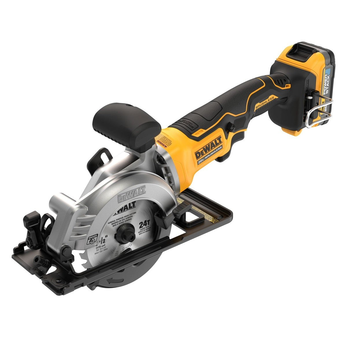 DeWalt DCS571E1 Atomic 20V Max 4-1/2" Circular Saw Kit with DeWalt Powerstack Compact Battery
