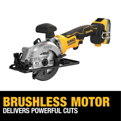 DeWalt DCS571E1 Atomic 20V Max 4-1/2" Circular Saw Kit with DeWalt Powerstack Compact Battery