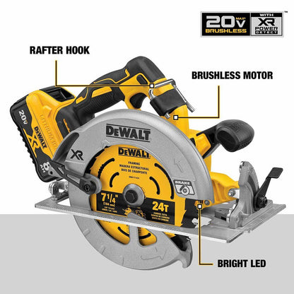 DeWalt DCS574B 20V XRP 7-1/4In Circular Saw