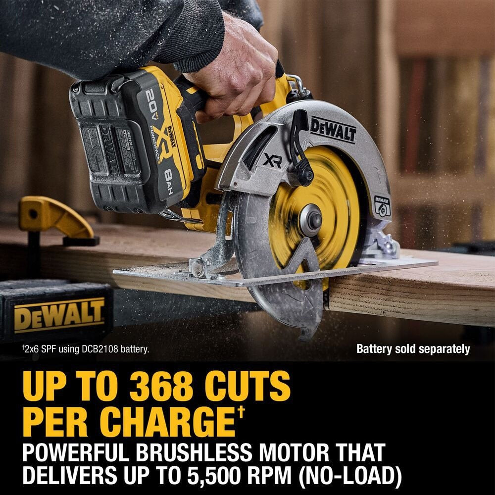DeWalt DCS590B 20V Max XR Brushless Cordless 7-1/4" Circular Saw (Tool Only)