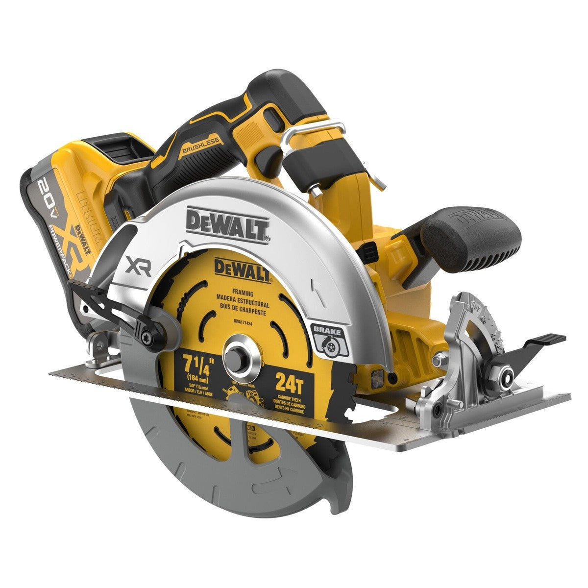DeWalt DCS590WW1 20V Max* XR Brushless Cordless 7-1/4" Circular Saw Kit with XR POWERPACK