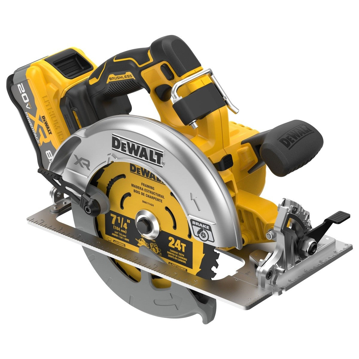 DeWalt DCS590WW1 20V Max* XR Brushless Cordless 7-1/4" Circular Saw Kit with XR POWERPACK