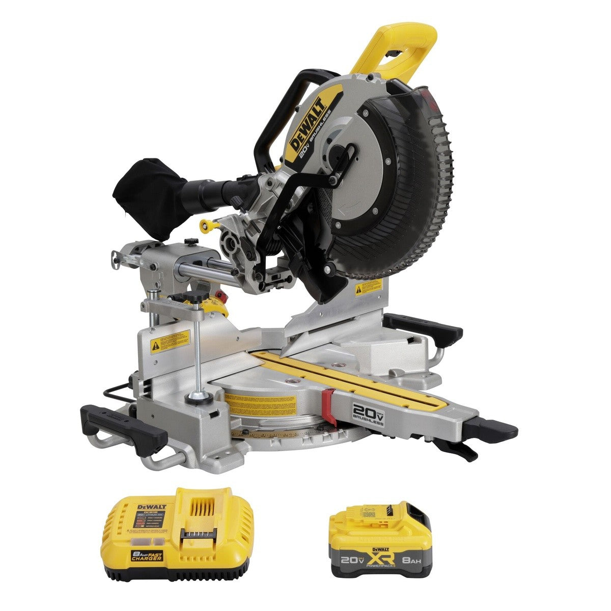 DeWalt DCS785WW1 20V MAX* XR 12" Double Bevel Sliding Miter Saw Kit