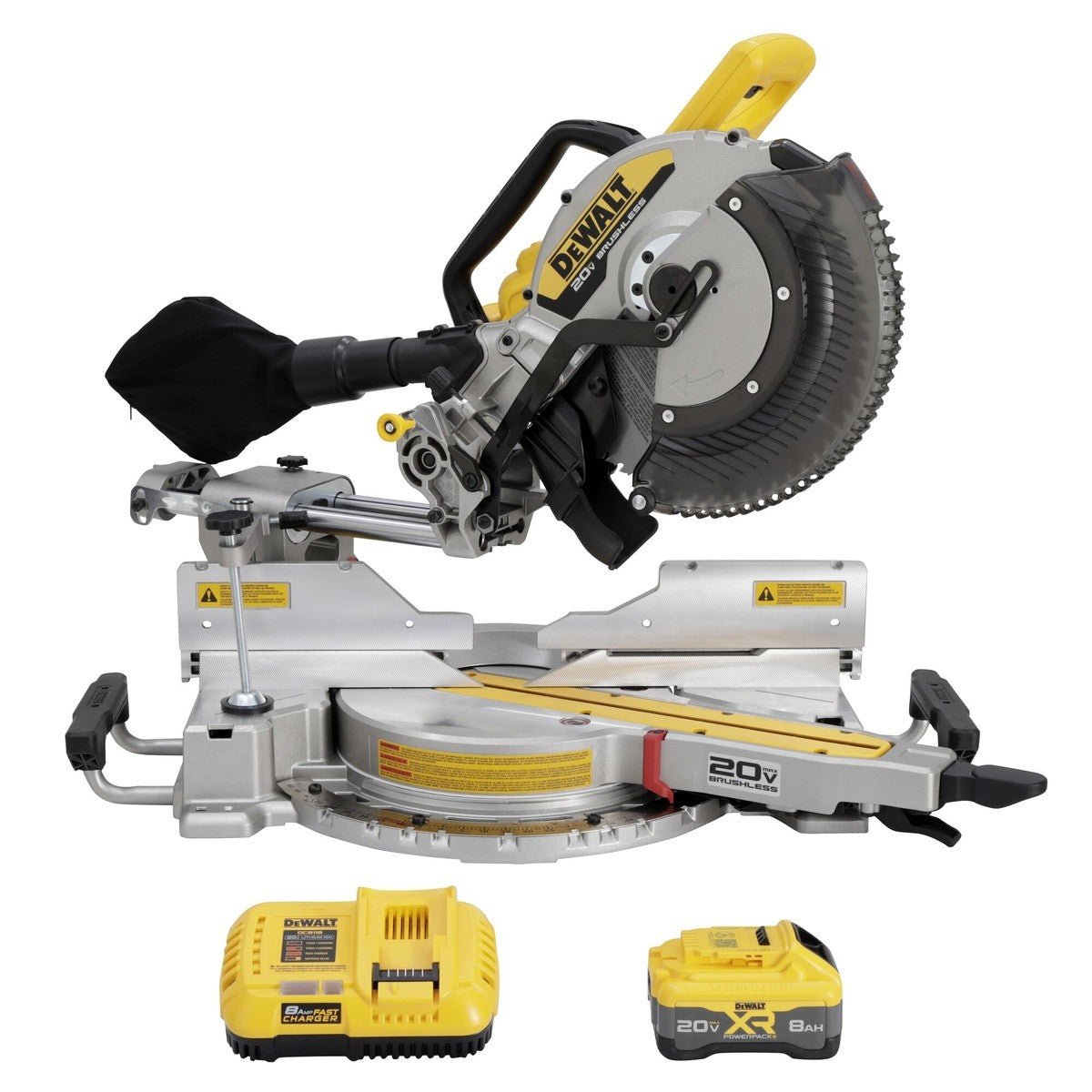 DeWalt DCS785WW1 20V MAX* XR 12" Double Bevel Sliding Miter Saw Kit
