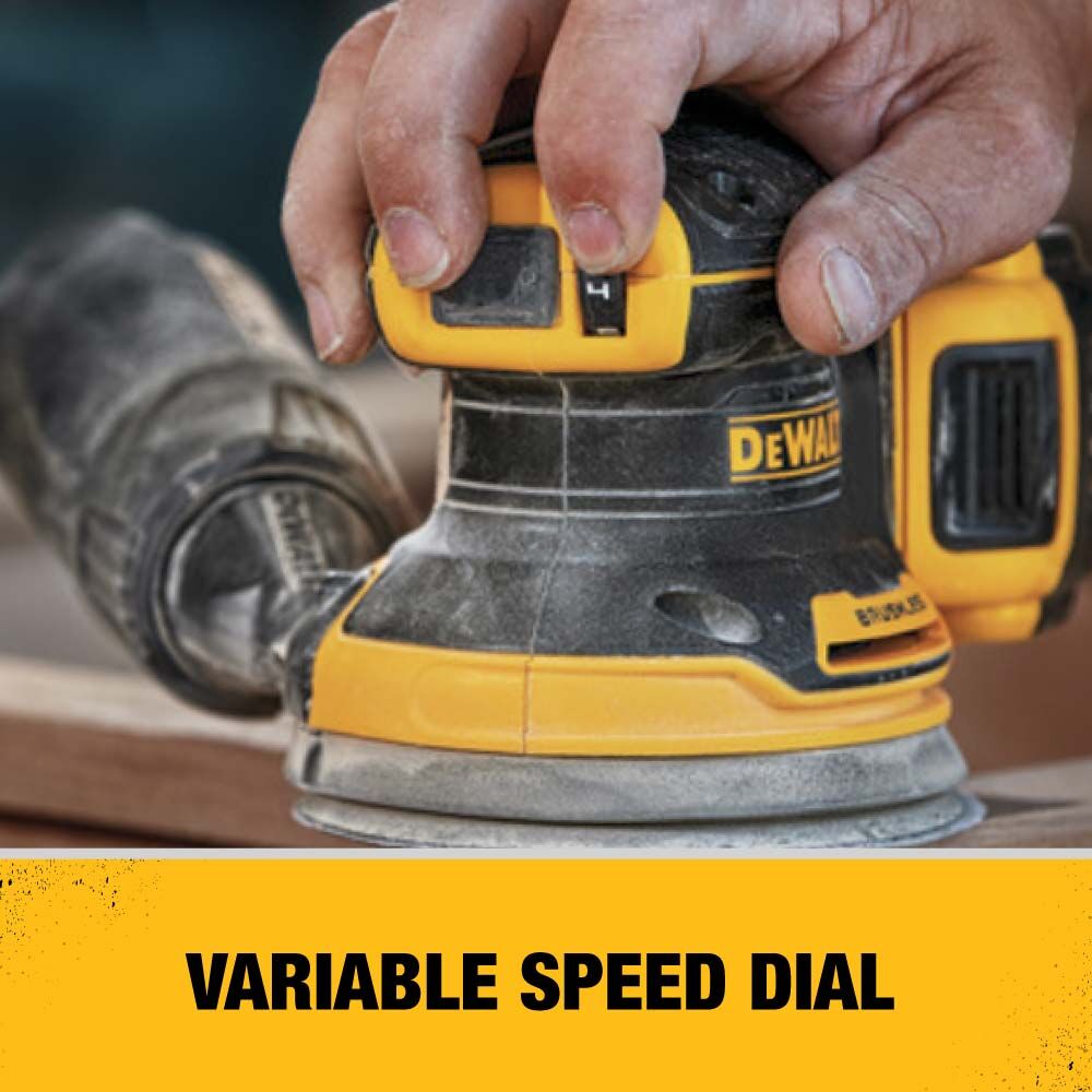 DeWalt DCW210P1 20V Max* XR 5" Cordless Random Orbital Sander Kit