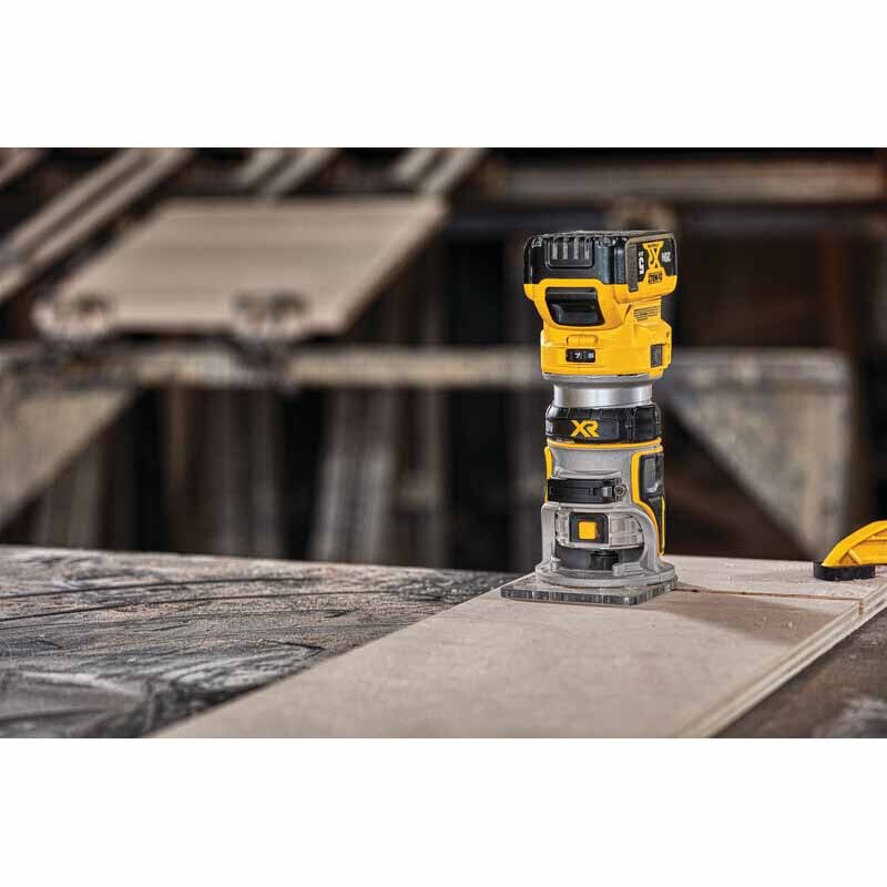 DeWalt DCW600B 20 Volt Depth Adjusting Brushless Cordless Router, Bare Tool