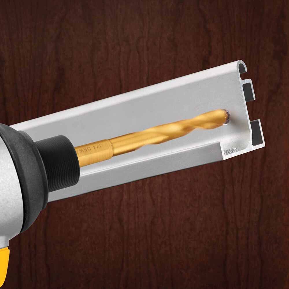 DeWalt DD5116 1/4" Titanium Nitride Coating Impact Ready Drill Bit