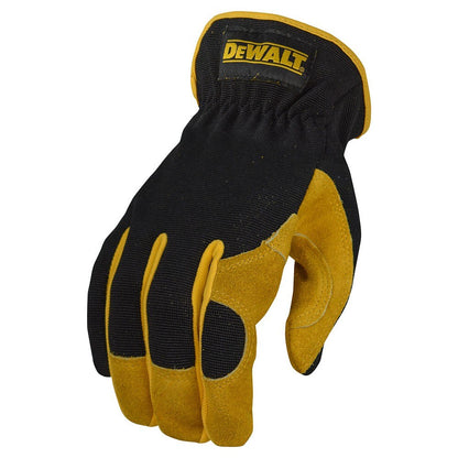 DeWalt DPG216L Leather Performance Hybrid Work Gloves with Fourchettes, Large