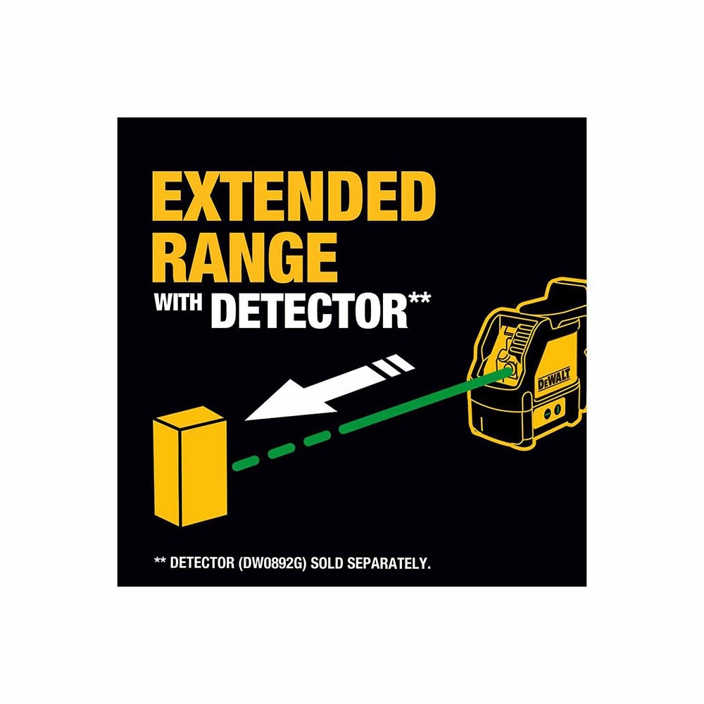 DeWalt DW088CG Green Cross Line Laser (DW088CG-QU)