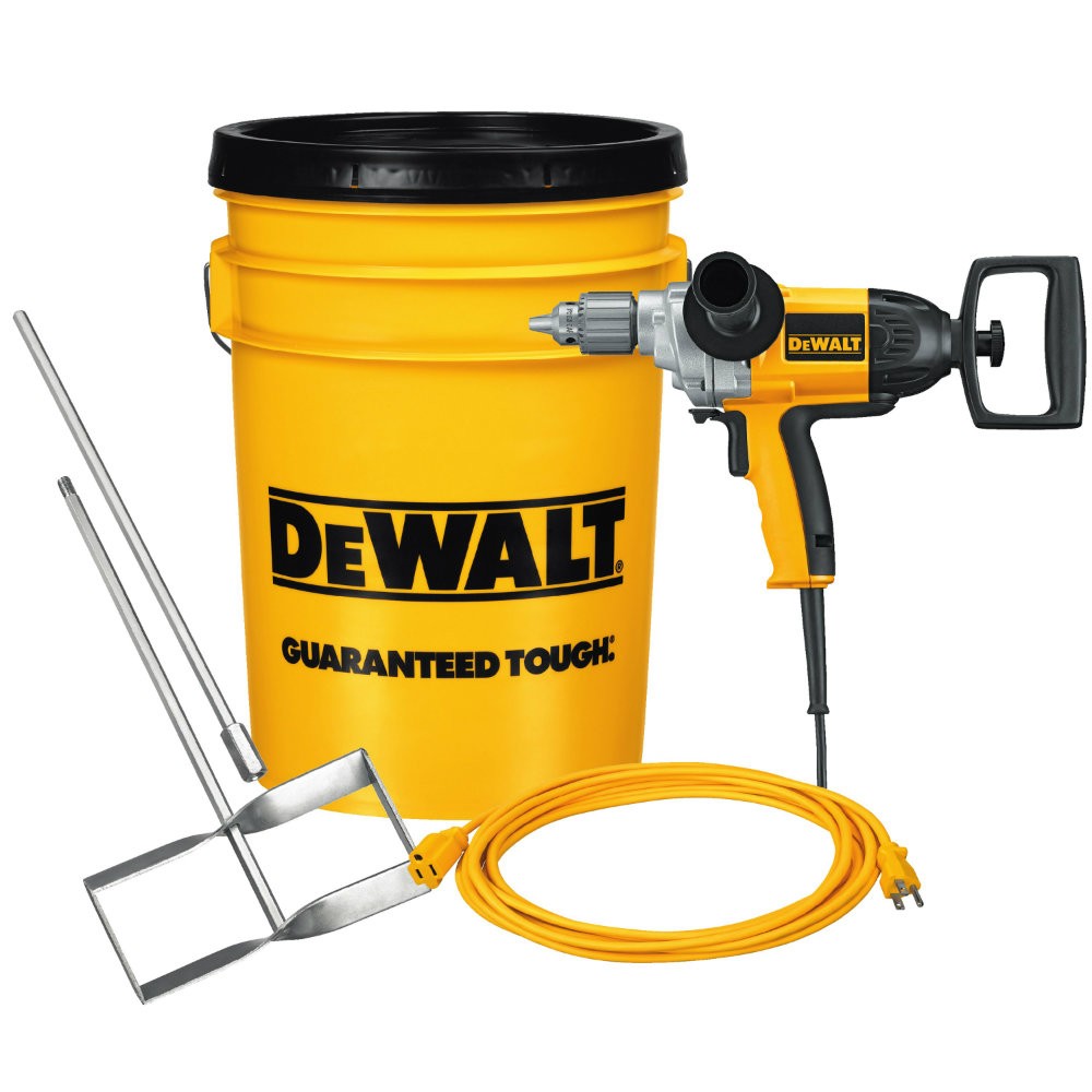 DeWalt DW130VBKT 1/2" Spade Handle Drill, Spade Bit, 25' Extension Cord in a Bucket