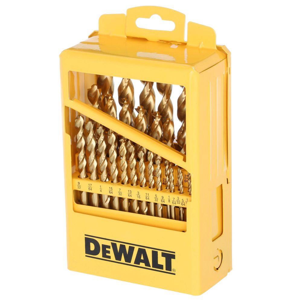 DeWalt DW1369 29-Piece Titanium Nitride Coating Pilot Point Drill Bit Set