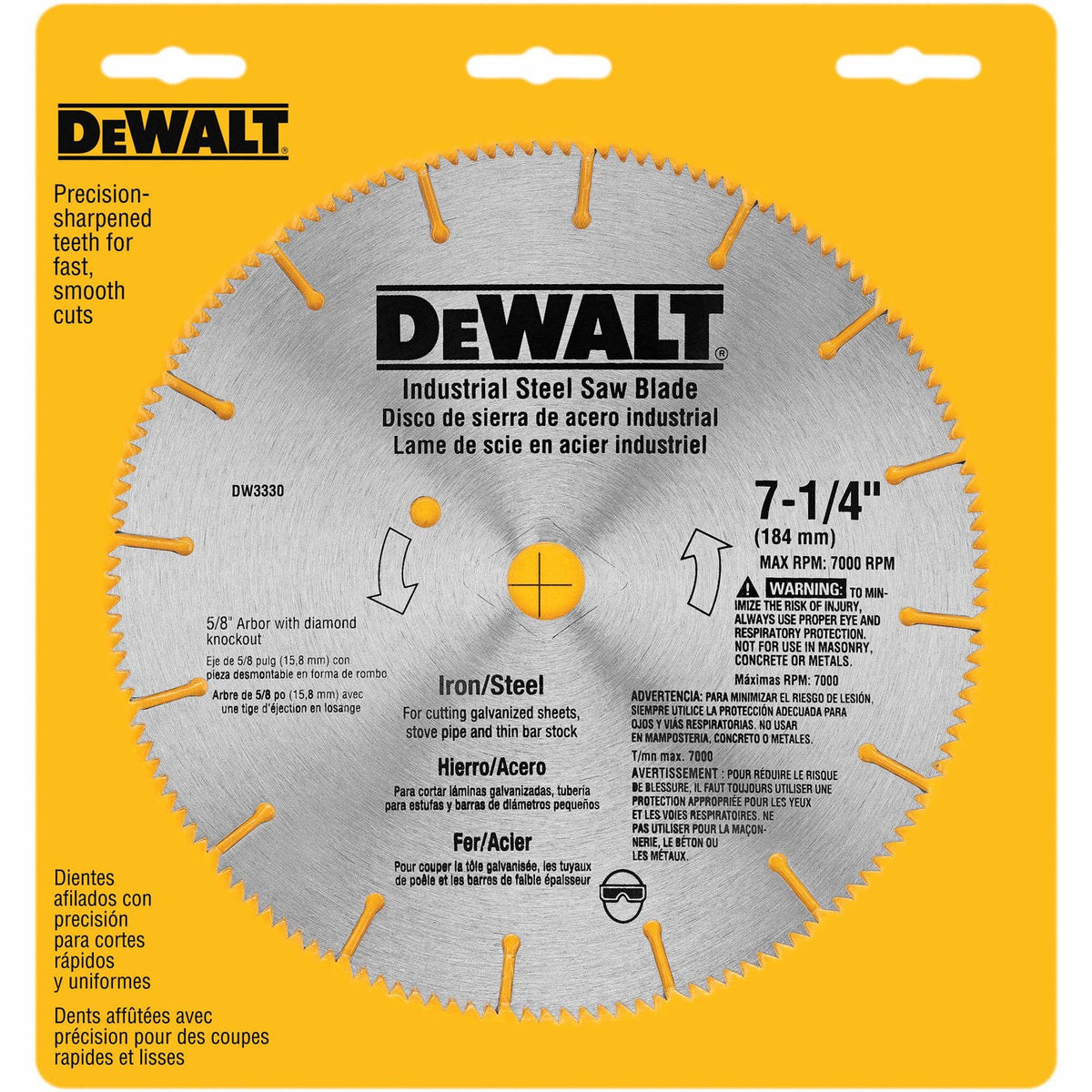 DeWalt DW3330 7-1/4" Iron/Steel Saw Blade