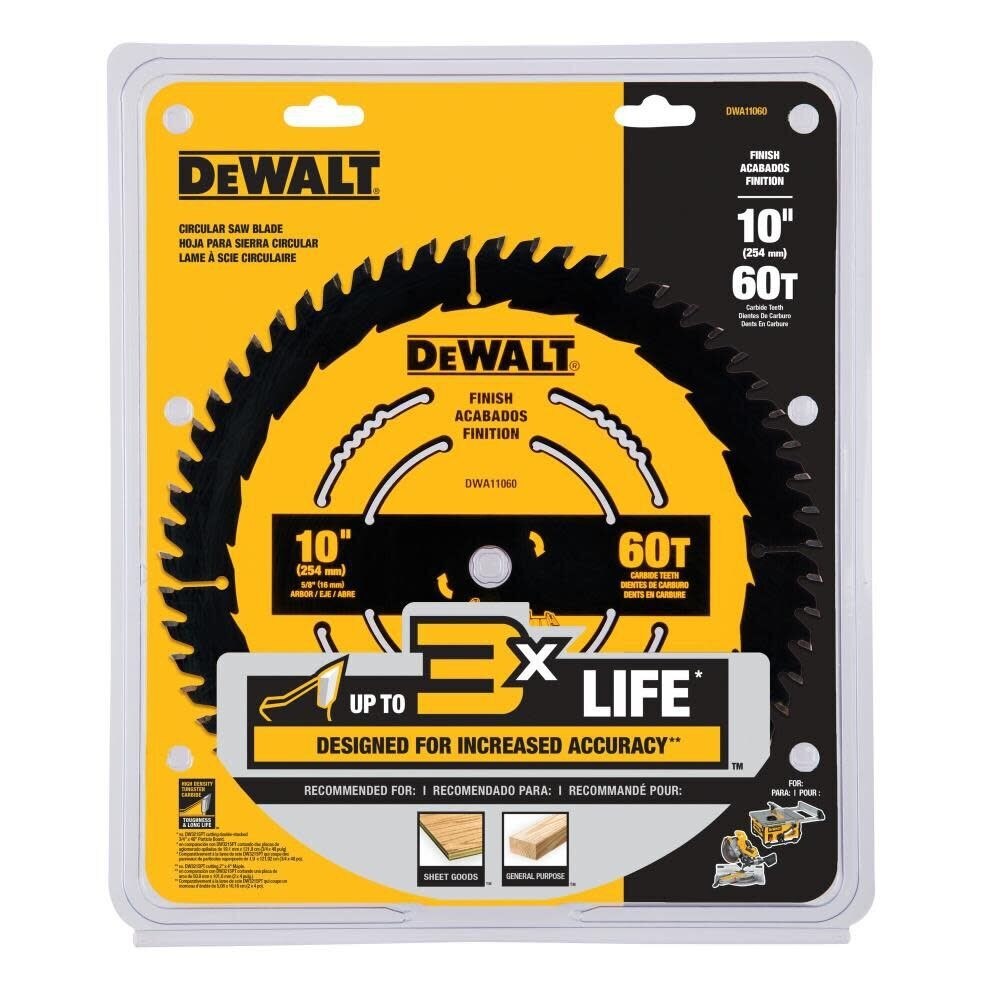DeWalt DWA11060 10 in. 60T Finish Saw Blade