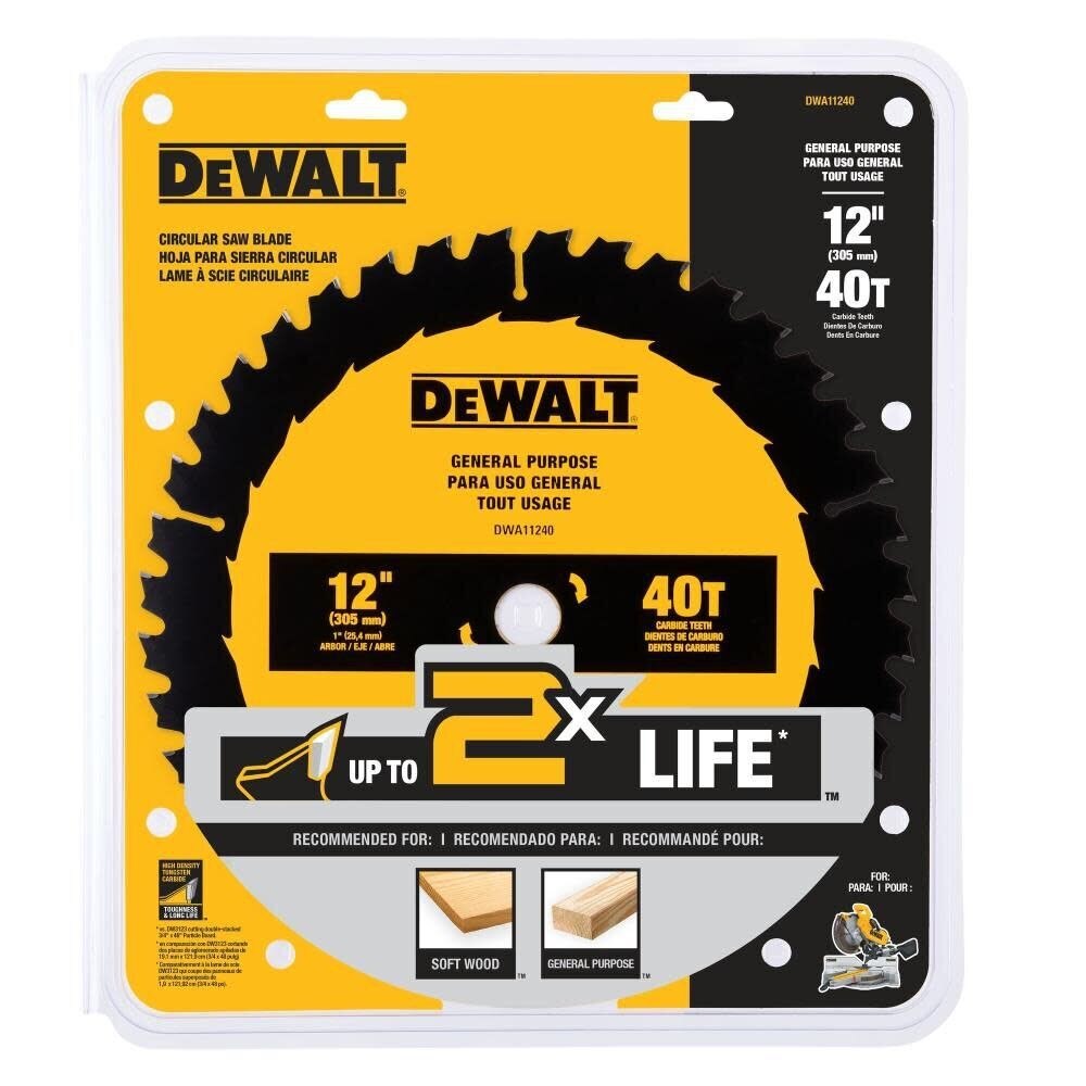 DeWalt DWA11240 12 in. 40T General Purpose Saw Blade