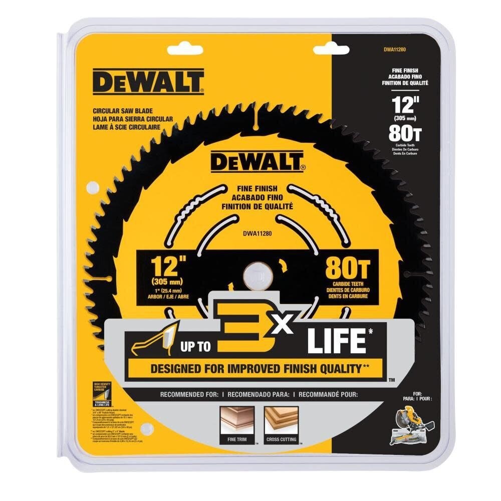 DeWalt DWA11280 12 in. 80T Fine Finish Saw Blade