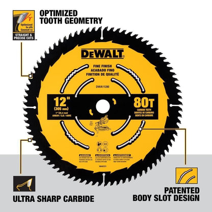 DeWalt DWA11280 12 in. 80T Fine Finish Saw Blade