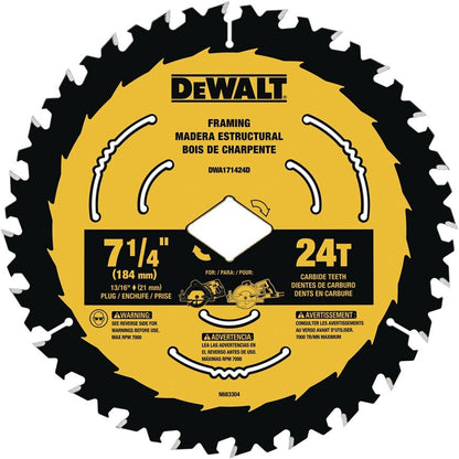 DeWalt DWA171424DB10 7-1/4" 24T Worm Drive Bulk (10)