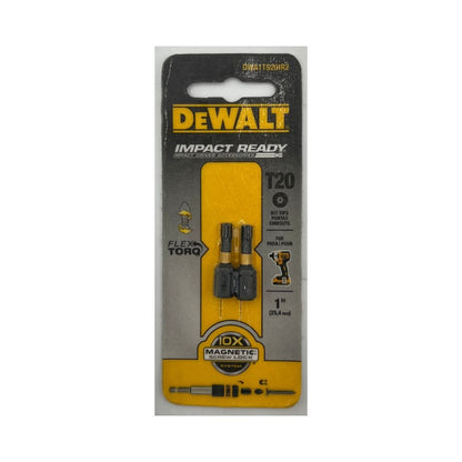 DeWalt DWA1TS20IR2 Screwdriver Bit, T20 Drive, Torx Drive, 1 in L, 2PK