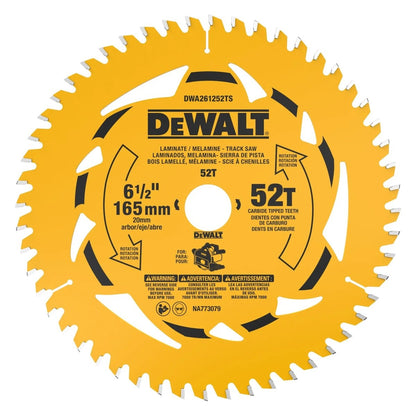 DeWalt DWA261252TS 6-1/2" 52T Laminate and Melamine Track Saw Blade