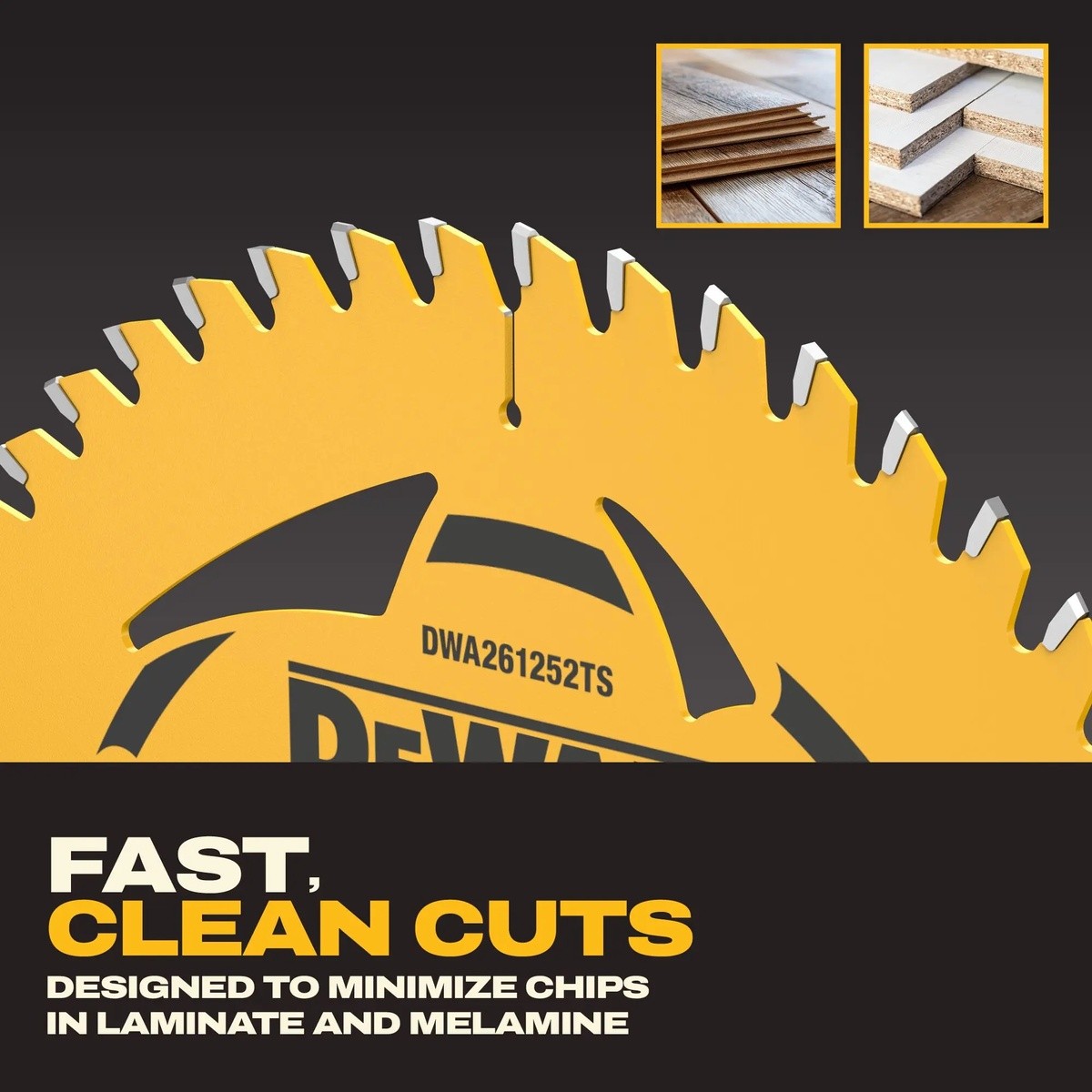 DeWalt DWA261252TS 6-1/2" 52T Laminate and Melamine Track Saw Blade