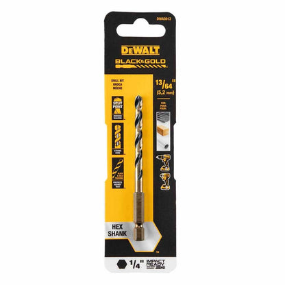 DeWalt DWA5013 13/64" Black & Gold Impact Ready Metal Drill Bit