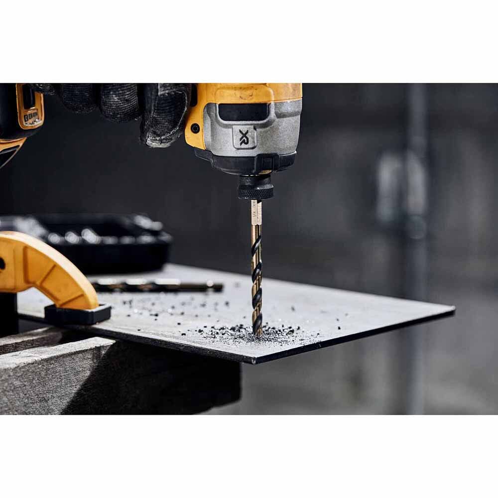 DeWalt DWA5016 1/4" Black & Gold Impact Ready Metal Drill Bit